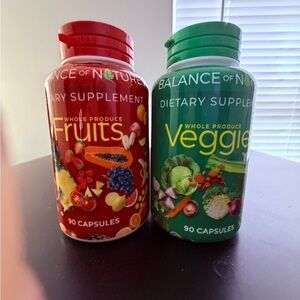 Fruits and Veggies Supplement Set - Red and Green